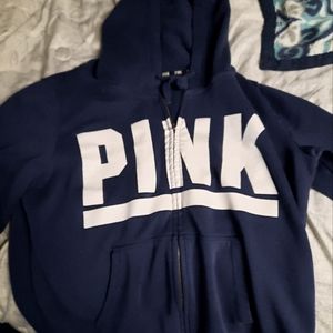 Pink zip up sweatshirt
